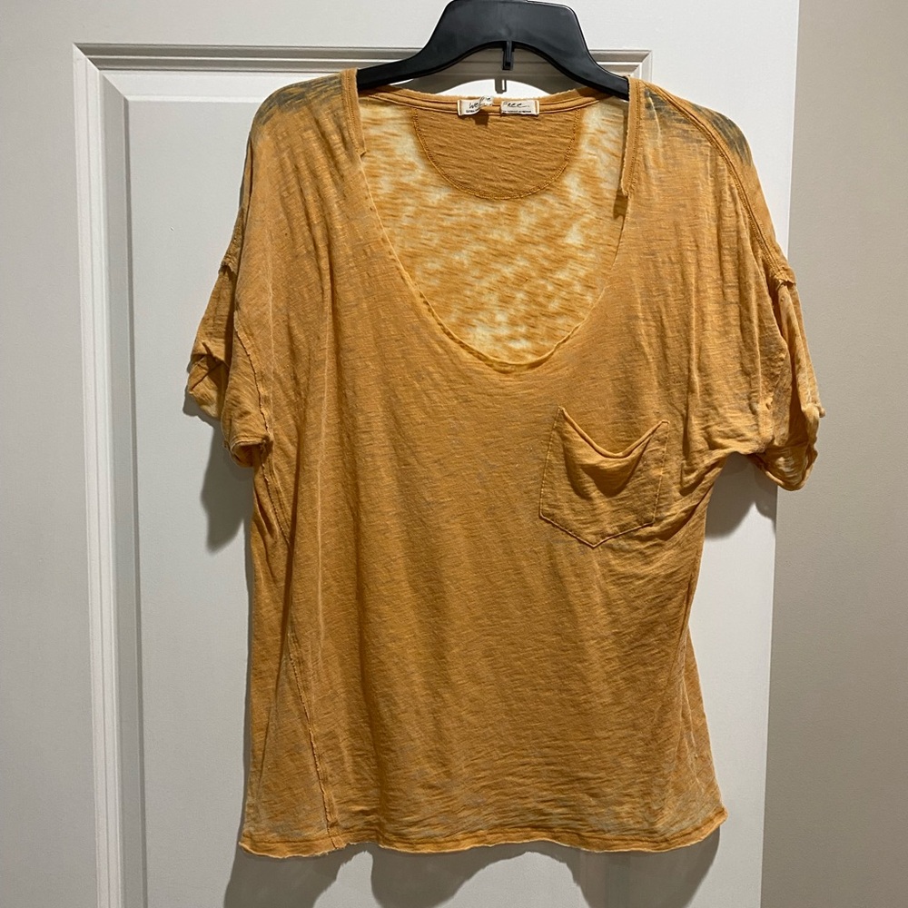 We The Free Mustard Short Sleeve Tee